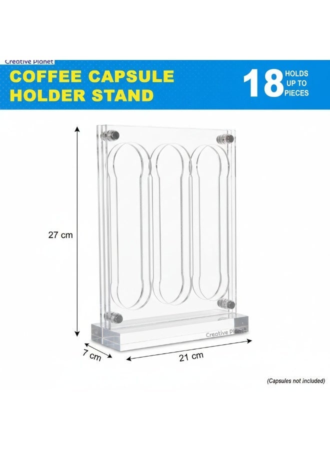Creative Planet Coffee Pod Holder for Nespresso Capsules, Elegant Space Saving Double Sided Pod Organizer. Acrylic Dispenser for Coffee Station (Double Layer) DG - Image 3